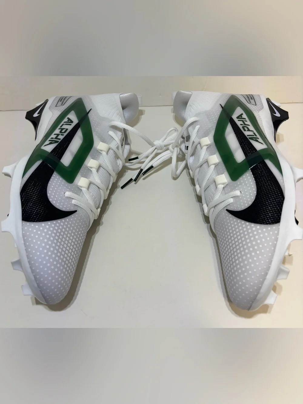 Nike Alpha Menace Pro 4 TB P Football Cleats White Green Size 13.5 NEW NO BOX!